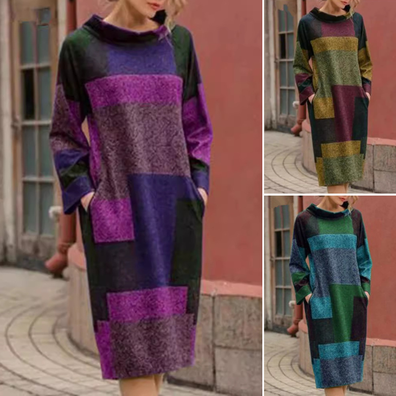 Dahlia™ - Patchwork Retro Klänning