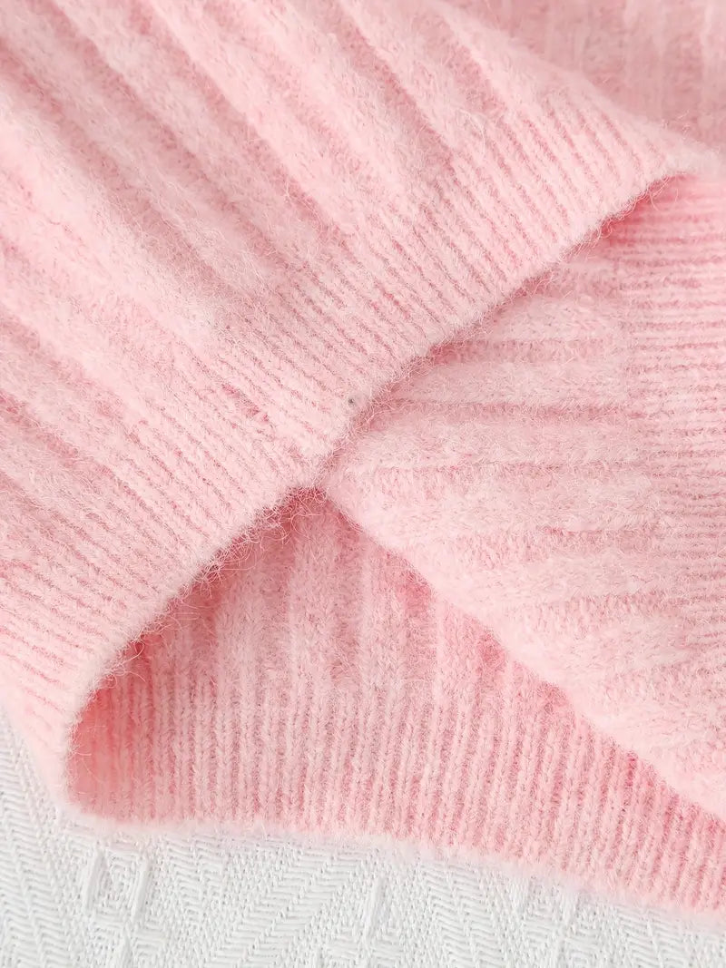 Ribbad Lanternärmad Sweater | Tillsammans mot Bröstcancer