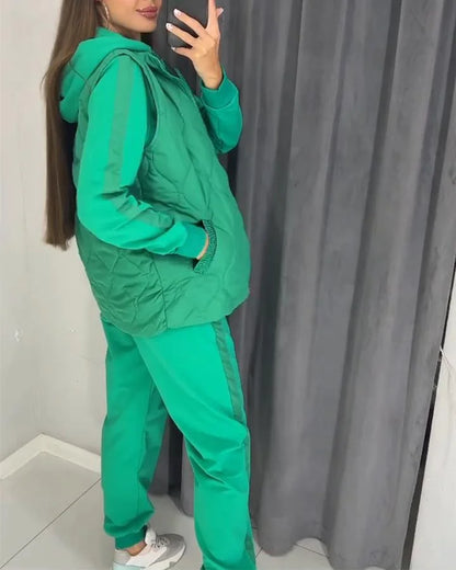 Julie™ - Huv Långärmad Jacka Set
