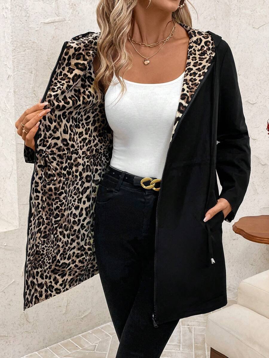 Junia™ - Leopard Vändbar Huvjacka