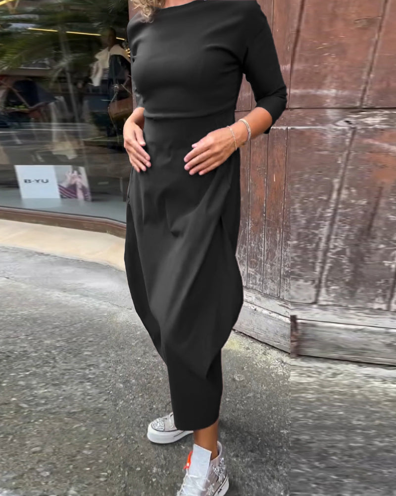 Amabel™ - Elegant Långärmad Klänning
