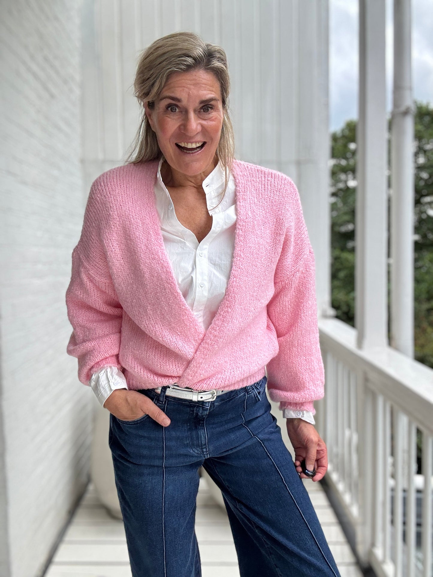 Vicki™ - Omlottstickad Tröja