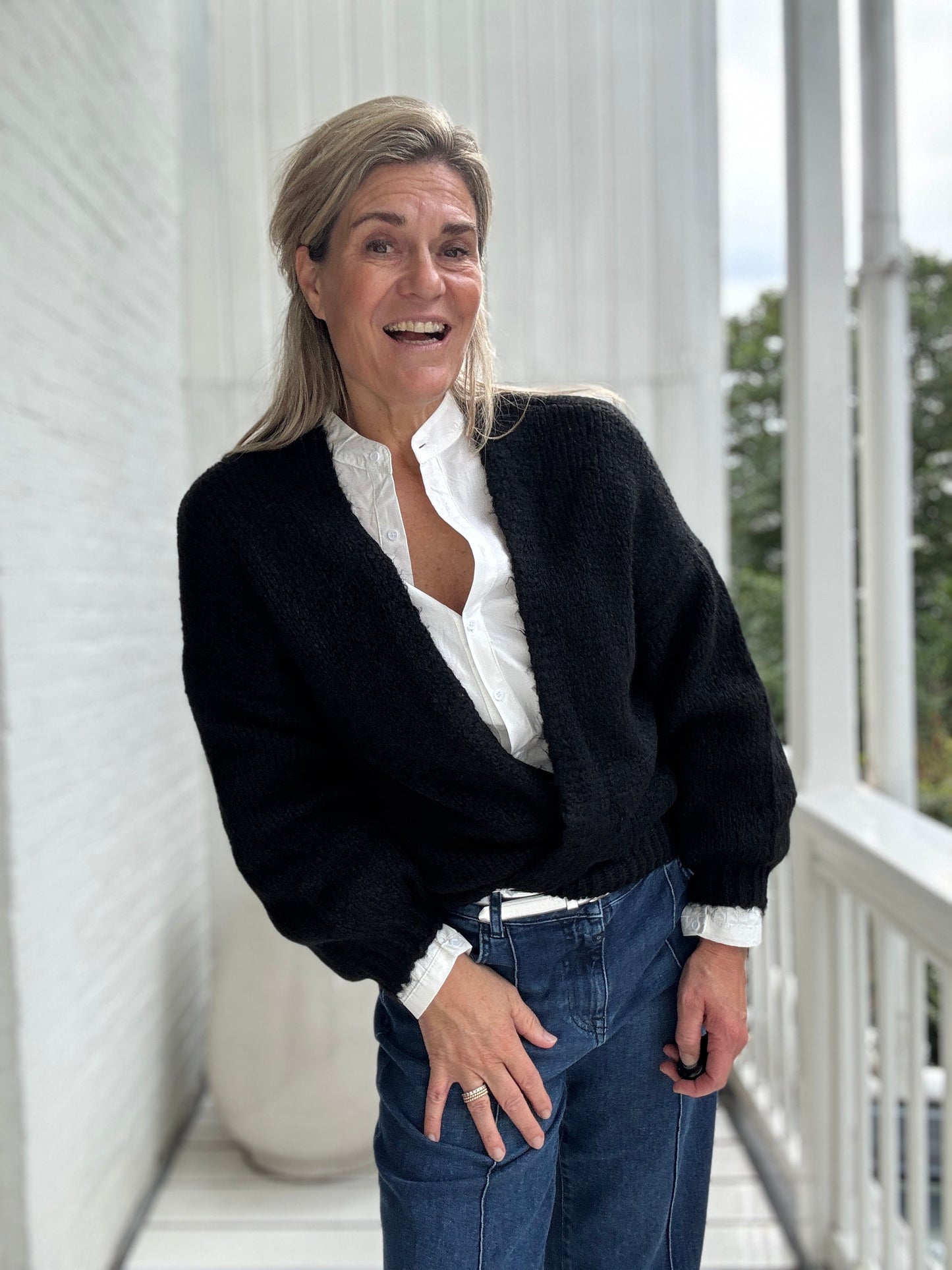 Vicki™ - Omlottstickad Tröja