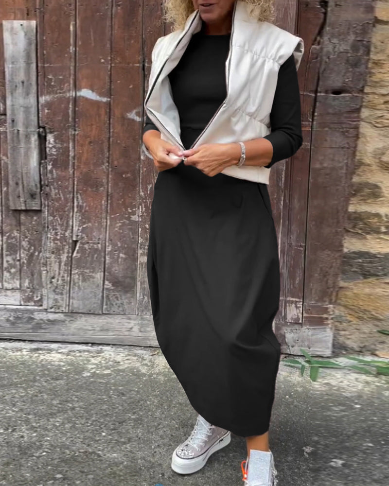 Amabel™ - Elegant Långärmad Klänning