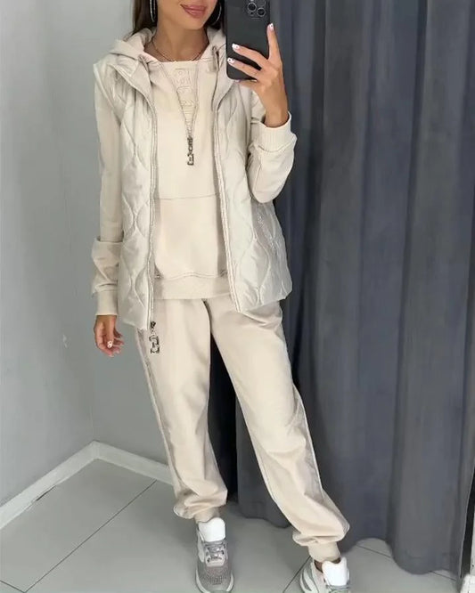 Julie™ - Huv Långärmad Jacka Set