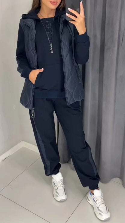 Julie™ - Huv Långärmad Jacka Set