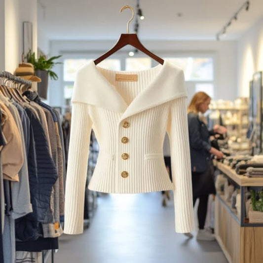 Mirella™ – Elegant Stickad Tröja