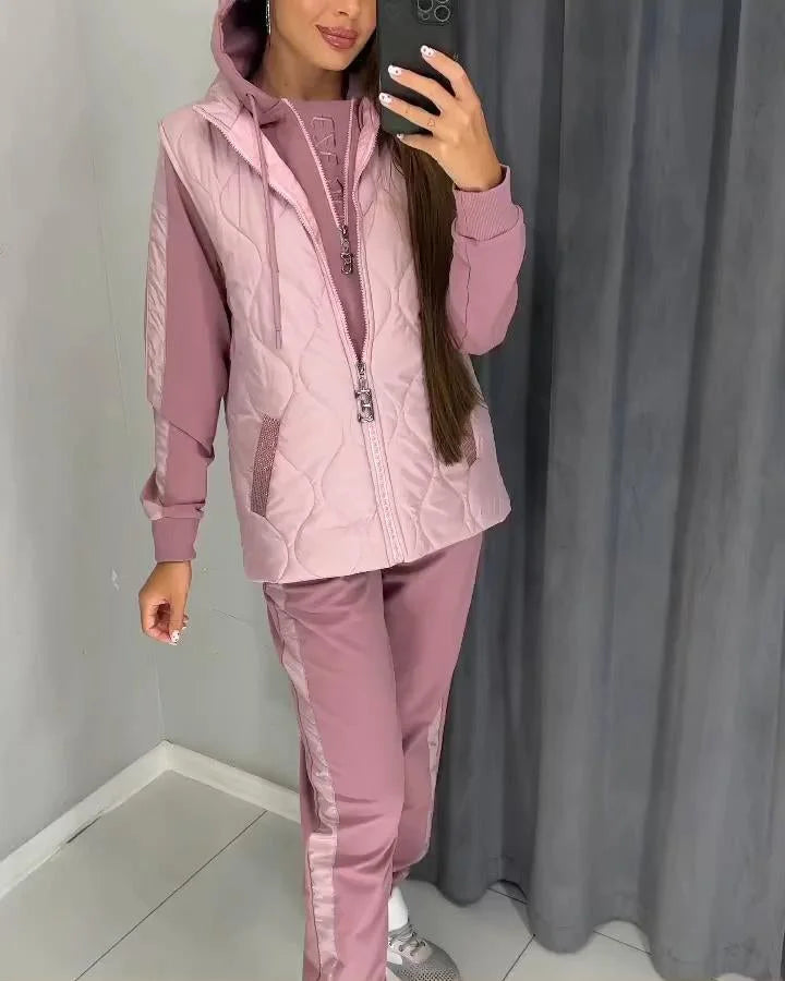 Julie™ - Huv Långärmad Jacka Set