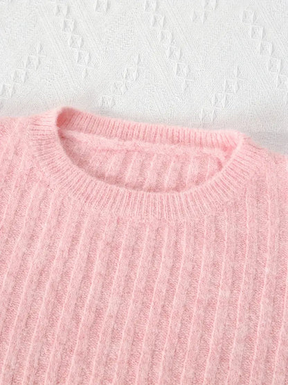 Ribbad Lanternärmad Sweater | Tillsammans mot Bröstcancer