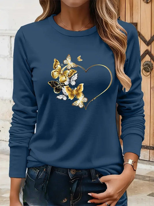 Fjäril Hjärta Sweatshirt | Tillsammans Mot Diabetes