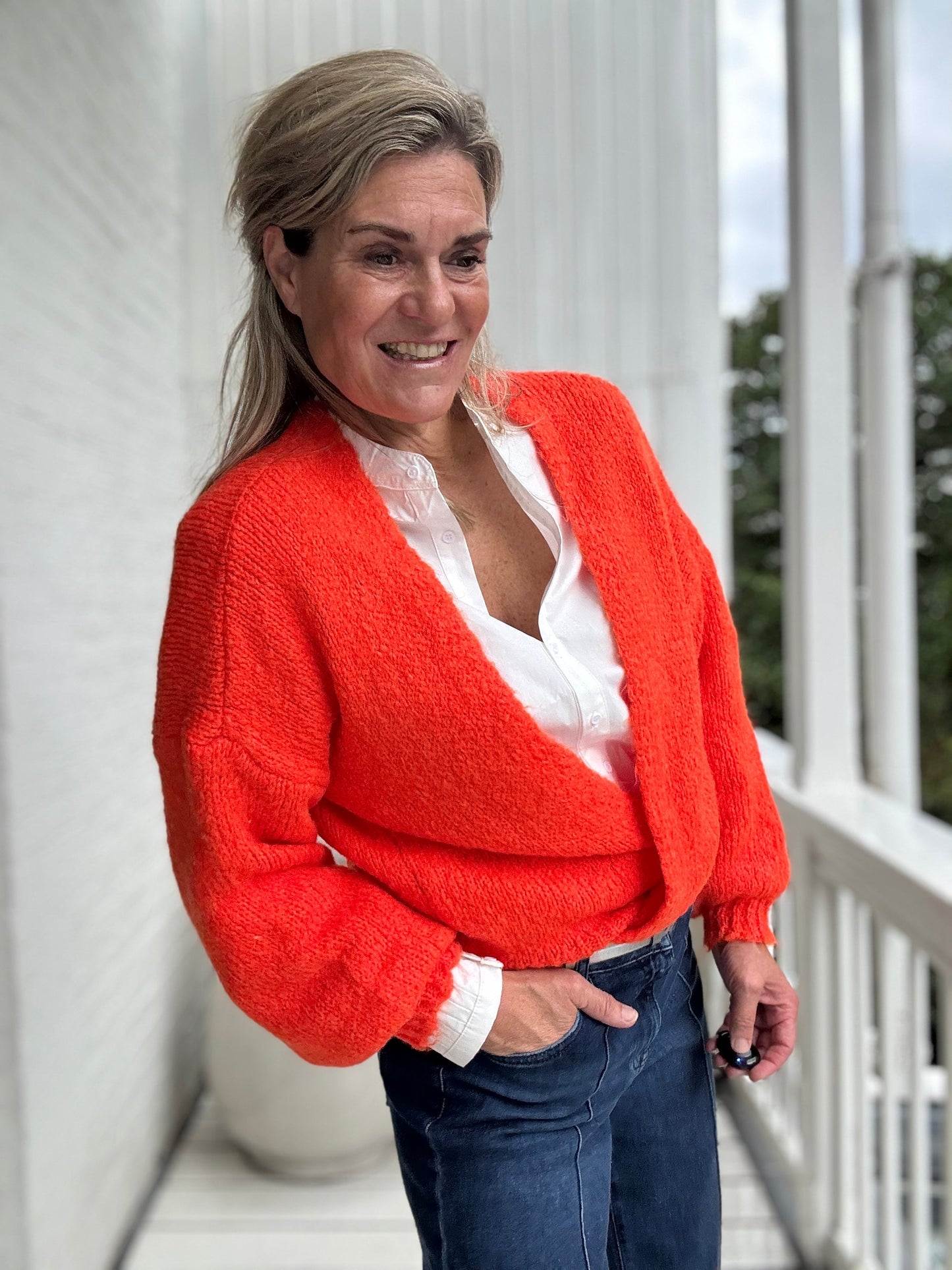 Vicki™ - Omlottstickad Tröja