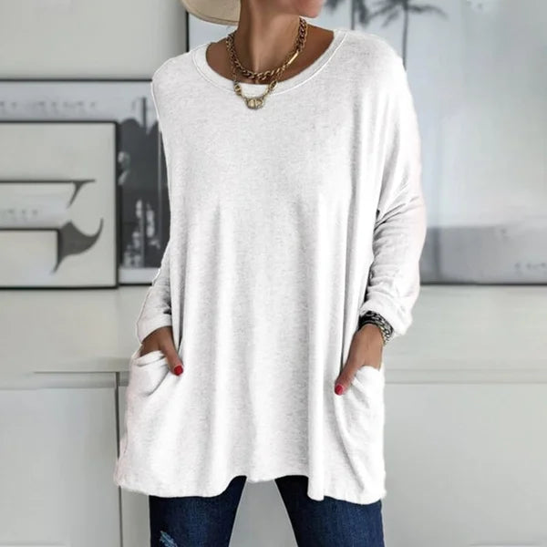 Nydia™ - Avslappnad Långärmad Topp