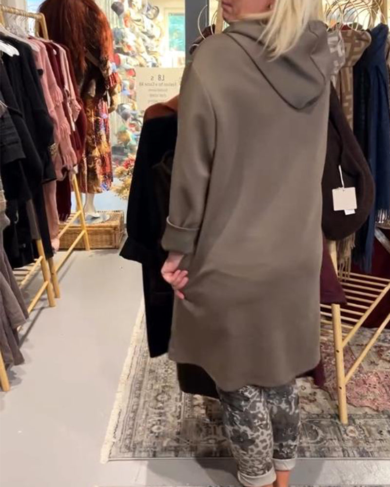 Zenda™ - Huva Löst Sitttande Klänning