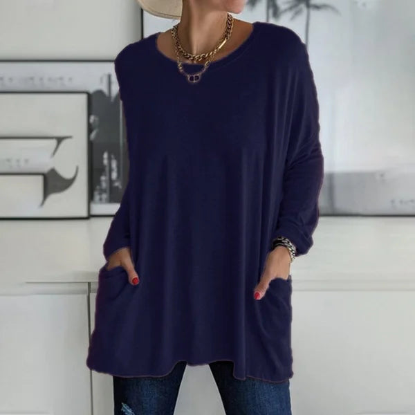 Nydia™ - Avslappnad Långärmad Topp