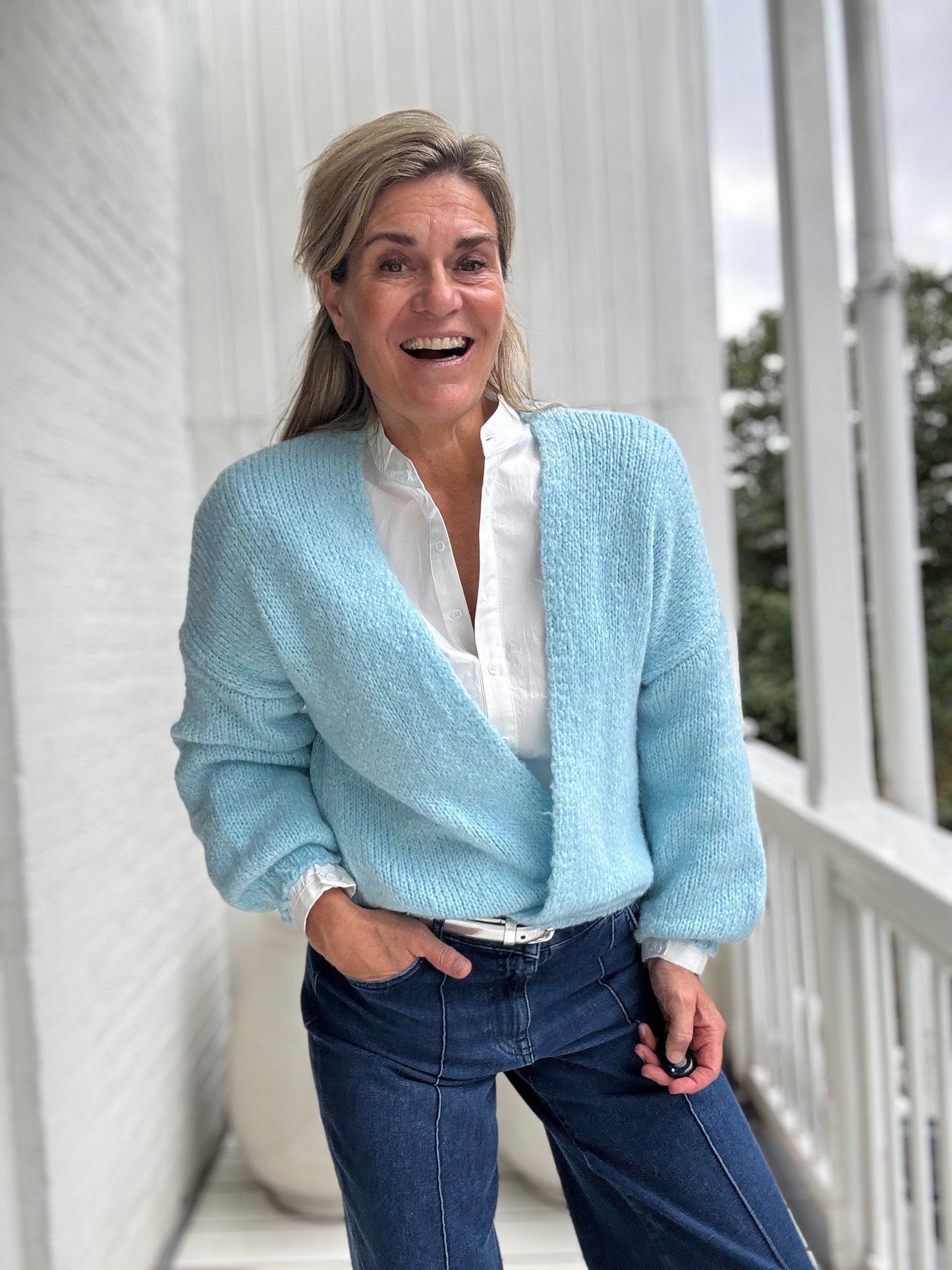 Vicki™ - Omlottstickad Tröja
