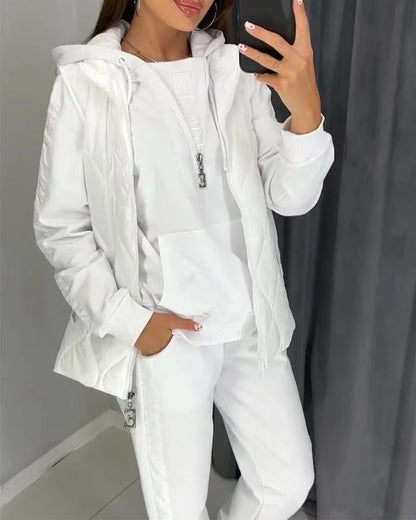 Julie™ - Huv Långärmad Jacka Set