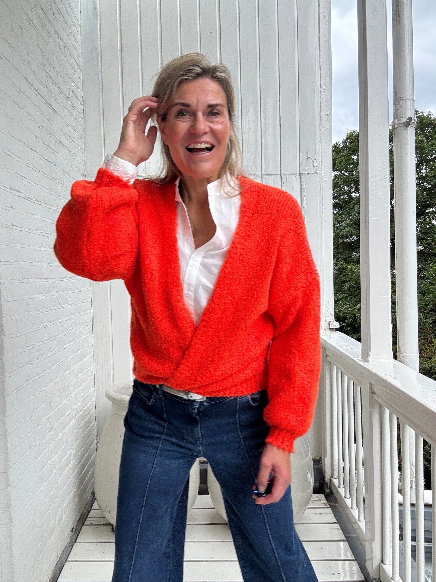 Vicki™ - Omlottstickad Tröja