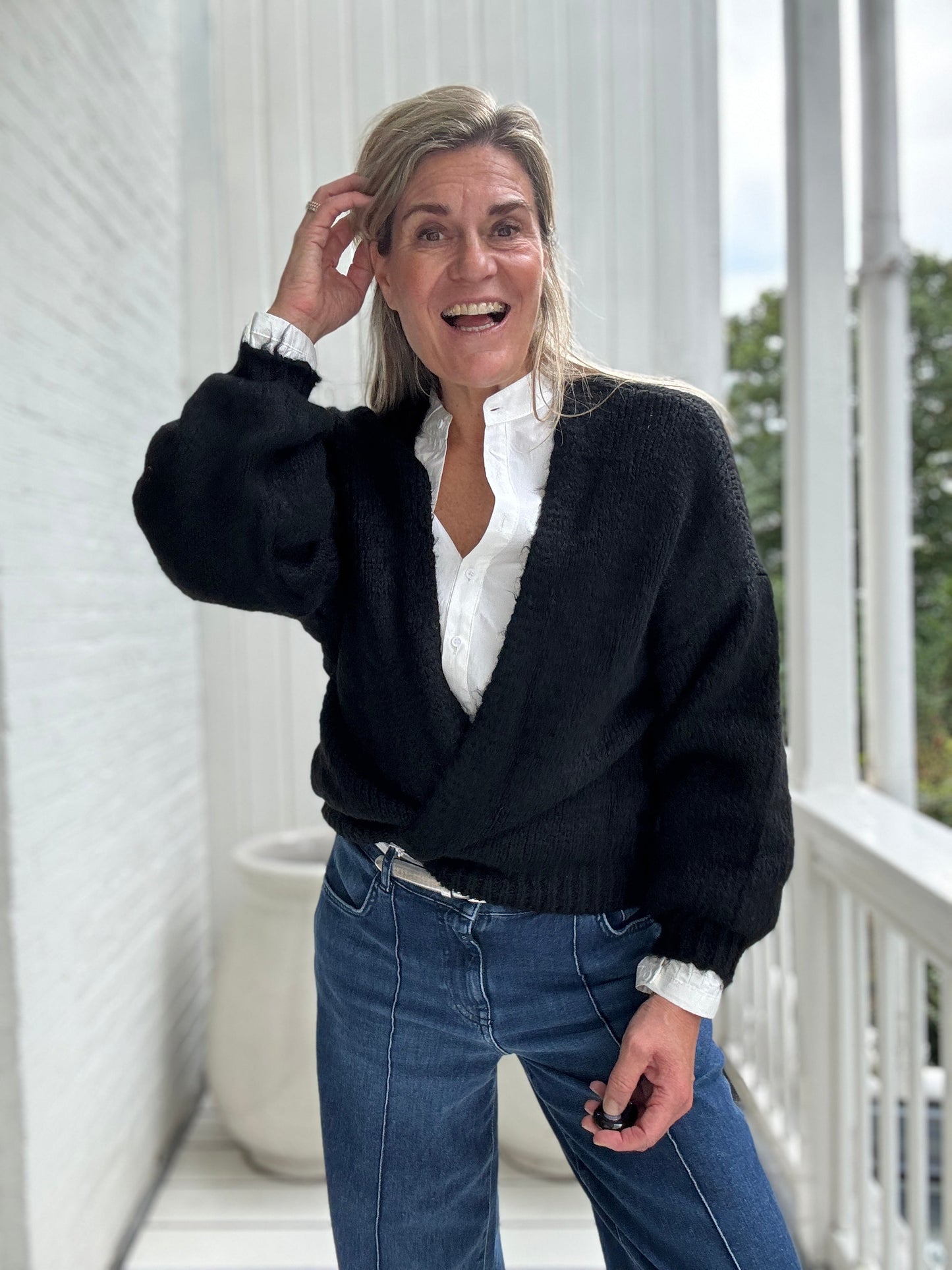 Vicki™ - Omlottstickad Tröja
