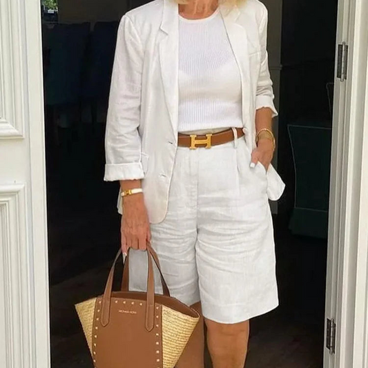 Mia™ – Oformellt blazer- och shortsset