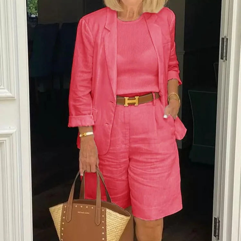 Mia™ – Oformellt blazer- och shortsset