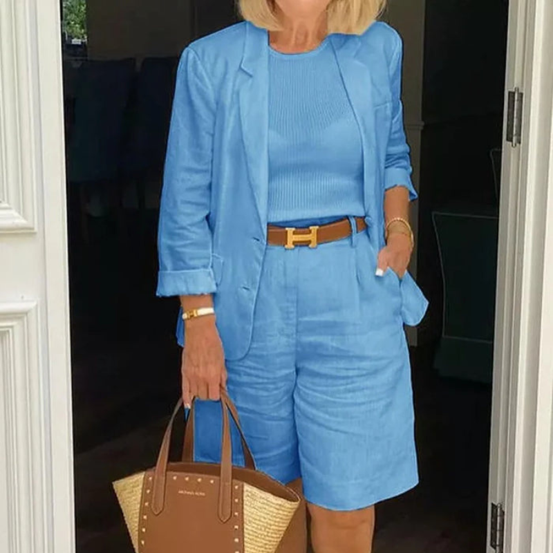 Mia™ – Oformellt blazer- och shortsset
