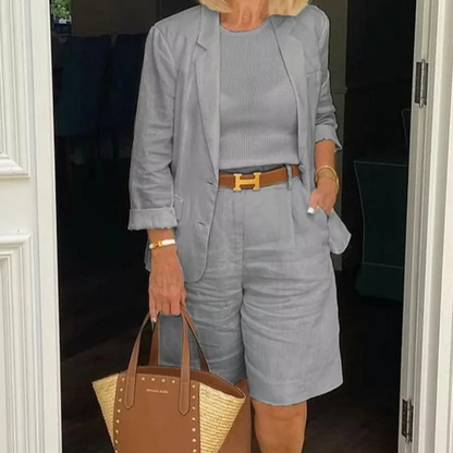Mia™ – Oformellt blazer- och shortsset