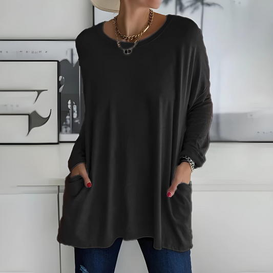 Nydia™ - Avslappnad Långärmad Topp