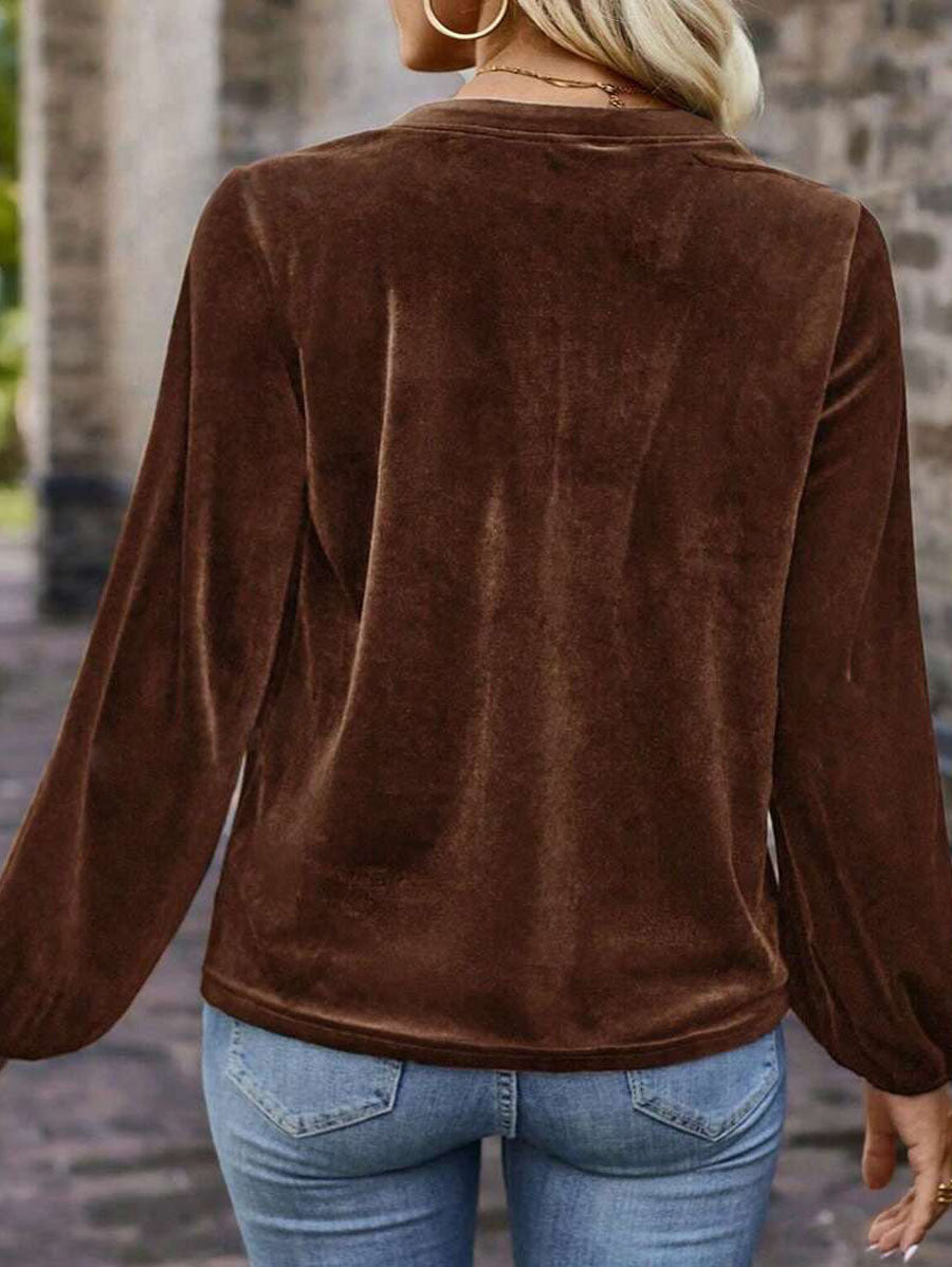 Briarrose™ - Klassisk Sammet Blus