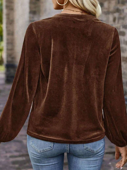 Briarrose™ - Klassisk Sammet Blus