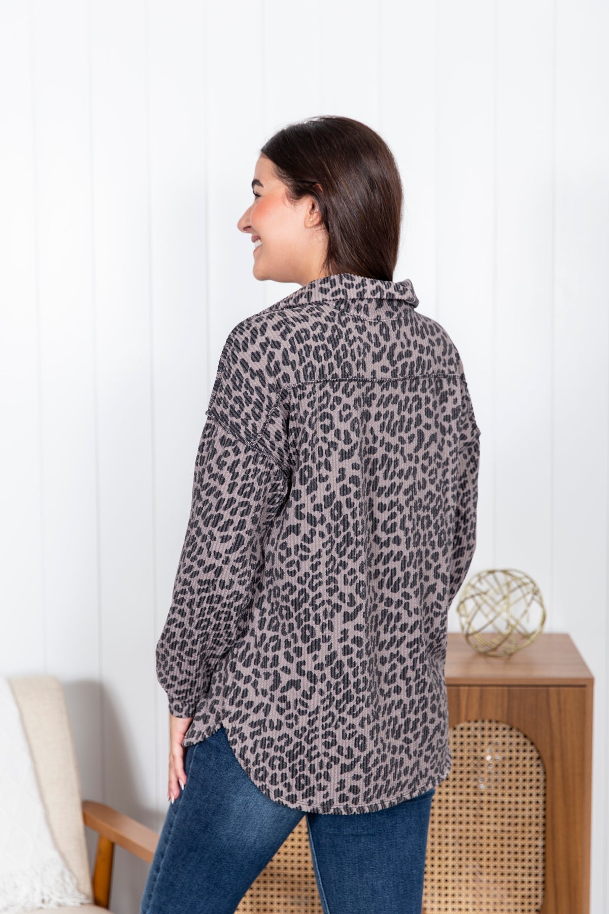 Cecilia™ -Leopardmönstrad Skjorta