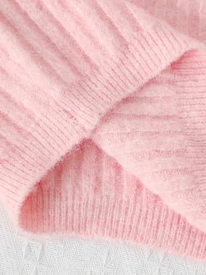 Ribbad Lanternärmad Sweater | Tillsammans mot Bröstcancer