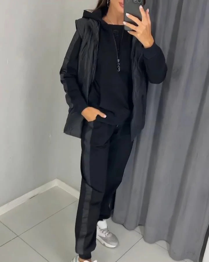 Julie™ - Huv Långärmad Jacka Set