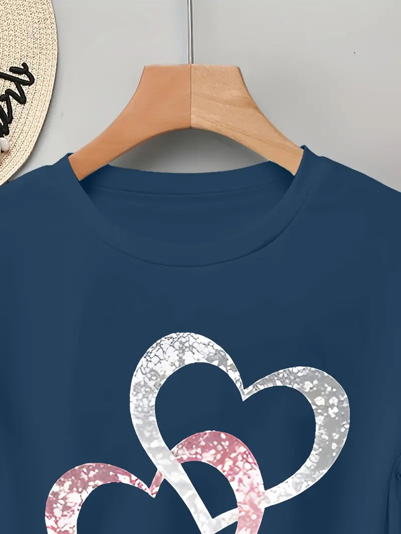Trebla Hjärta T-shirt | Tillsammans mot Diabetes